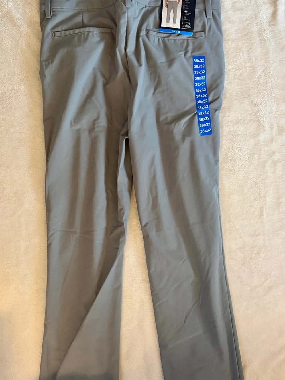 NWT Dockers Men's Tech Chino Slim Fit Pants Gray Size 38x32